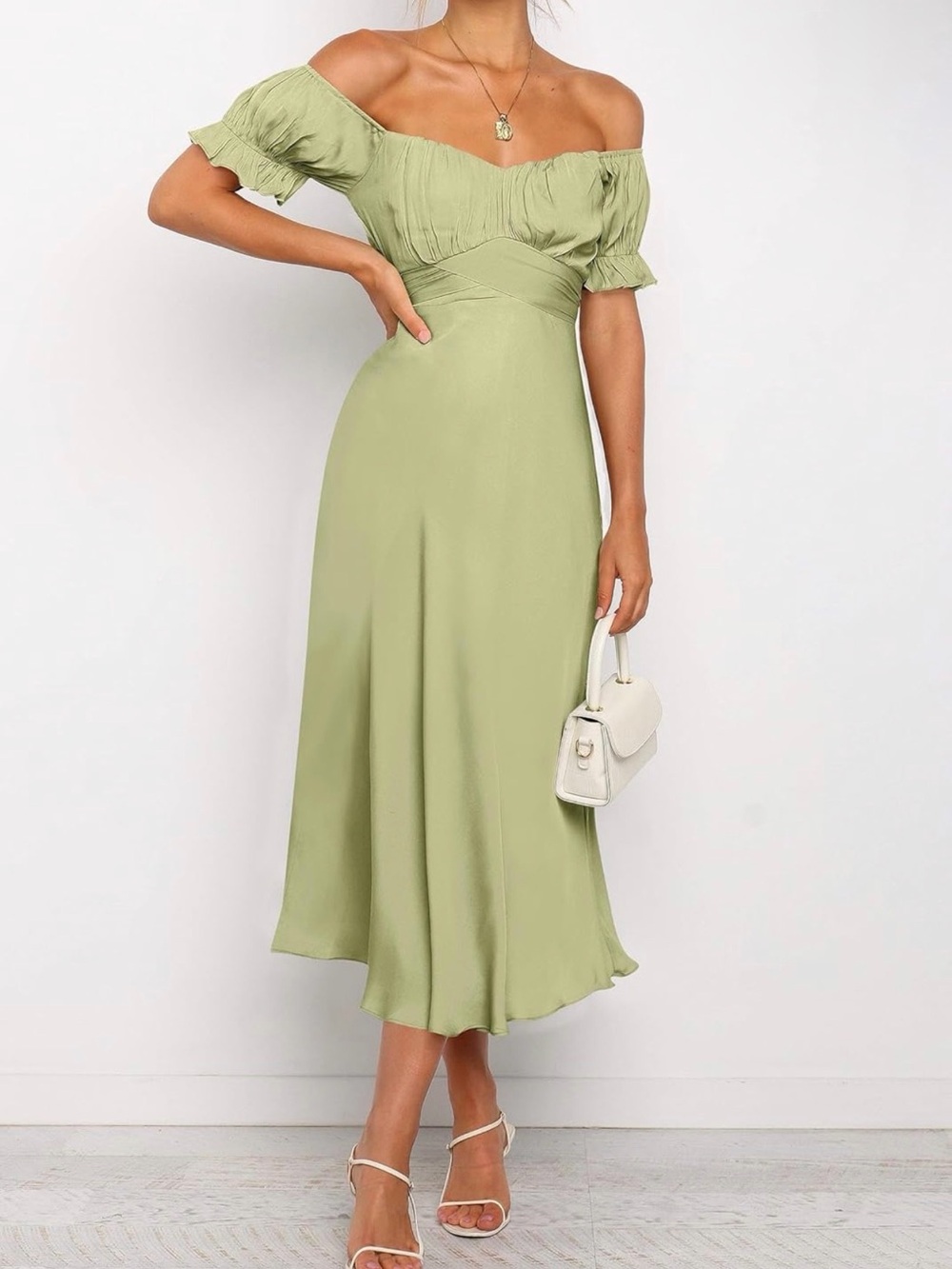 KIRUNDO Women’s 2026 Spring Satin Dress - Picture 3 of 3